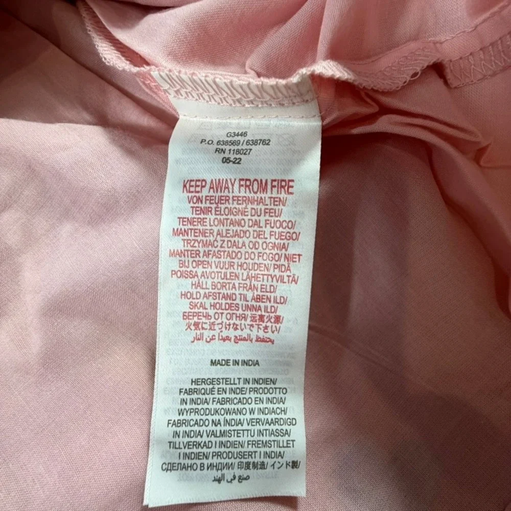 Mini Boden Girls Pink Striped Heart Print Long Sleeve Mixed Media Dress 7/8